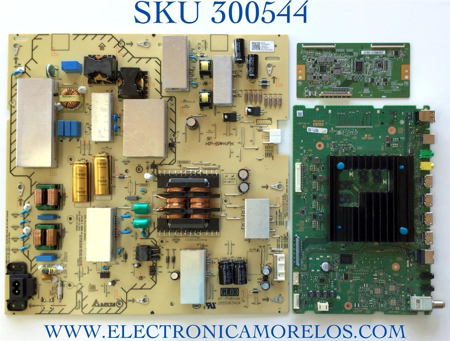 KIT DE TARJETAS PARA TV SONY SMART TV / MAIN A5015305A 058 / A-5015-318-A / 1-003-740-21 / 1-003-740-31 / T-CON 44-9771667O / 47_6021397 / HV750QUBN9K / FUENTE 1-004-424-22 / 100442422 / AP-P484AM B / 2955063404 / PANEL YSAF075CNO01 / MODELO XBR-75X800H